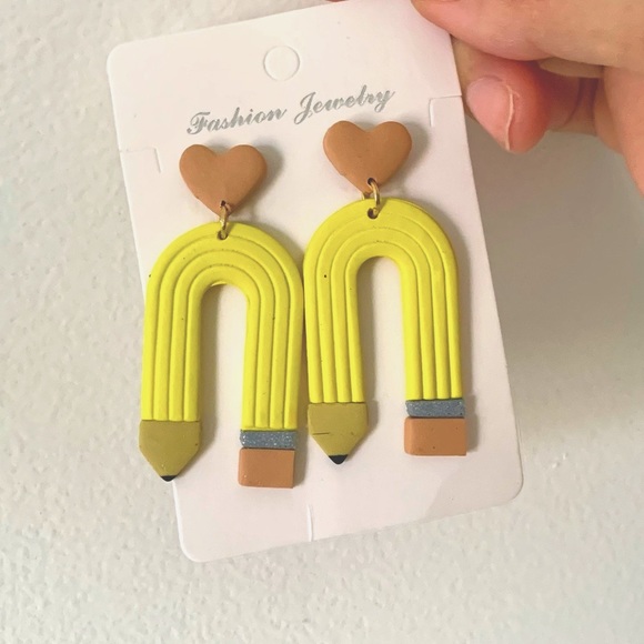 Jewelry - Back to school Pencil Clay Drop Teacher Earrings